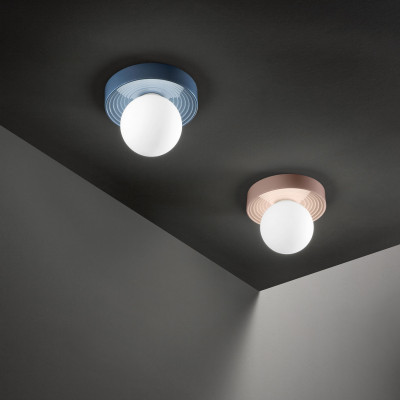 Perenz - Ceramic - Plafoniera moderna con struttura in metallo e ceramica e diffusore in vetro - 1 Lampadina G9 28W - IP20 - SKU: 8506