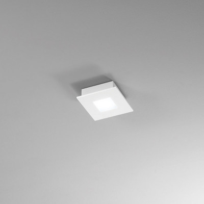 Perenz - Pixel - Plafoniera piccola a led con struttura in alluminio quadrata dal design moderno - Colore: Bianco - 1 Lampadina GX53 15W - IP20 - SKU: 8006B
