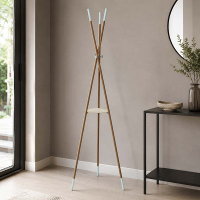 Pezzani - Stilo - Appendiabiti da terra design moderno con treppiedi in legno - Colore: Bronzo - SKU: 0/304#ZS