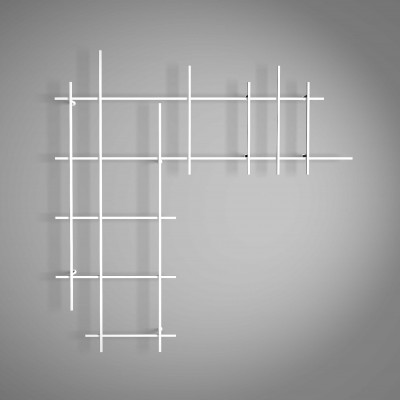 Pezzani - Libra - Libreria da parete con struttura in acciaio a L dal design moderno - SKU: 0/72-6