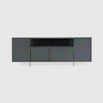 Pezzani Movie Mobile porta TV struttura realizzata in laminato Ecologico dal design moderno Colore: Grigio Ardesia
