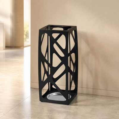 Pezzani Basket Portaombrelli in stile moderno in acciaio verniciato sabbiato Colore: Grigio Ardesia