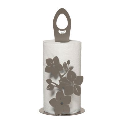 Arti e Mestieri Fior di Loto Porta rotoli da tavola con decorazioni floreali Colore: Fango