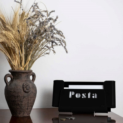Vesta Ps Portaposta da tavolo Colore: Nero