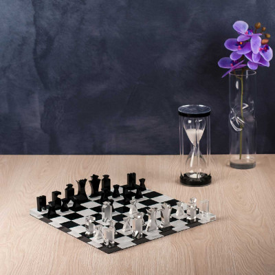 Vesta - Pot - Scacchi e Dama in plexiglass - Colore: Bianco/Nero - SKU: 3376513