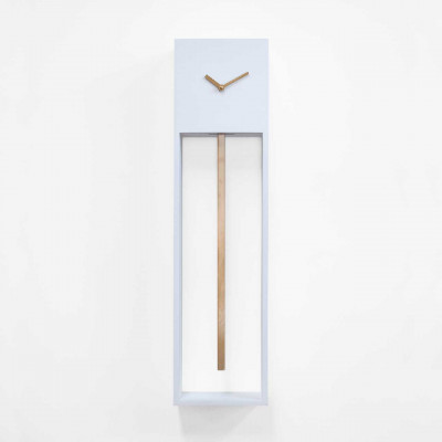 Progetti - Uaigong - Orologio da parete a pendolo con struttura moderna ed elegante - Colore: Bianco/Oro - SKU: 024300BIOR