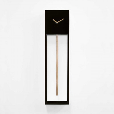 Progetti - Uaigong - Orologio da parete a pendolo con struttura moderna ed elegante - Colore: Nero/Oro - SKU: 024300NEOR