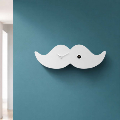 Progetti Orologio da parete in legno a cucù "Dandy" Colore: Bianco