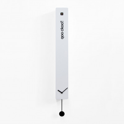 Progetti - Q02 - Orologio da parete verticale a cucù con pendolo - Colore: Bianco - SKU: 017320BI