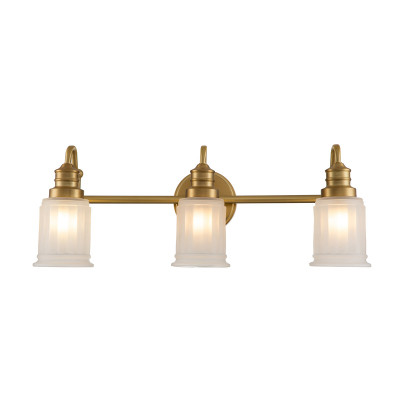 Quoizel - Swell - Applique LED moderna per bagno in acciaio con 3 diffusori in vetro - 3 Lampadine G9 3W - IP44 - SKU: QZ-SWELL3