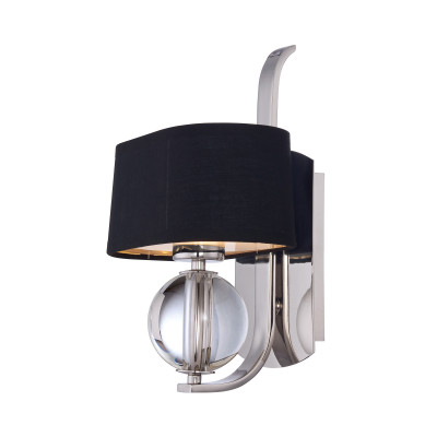Quoizel - Uptown Carnegie - Lampada da parete moderna in metallo con diffusore in lino a 1 luce LED G9 - Colore: Argento - 1 Lampadina - G9 - 3W - IP20 - SKU: QZ-GOTHAM1