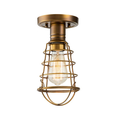 Quoizel - Mixon - Lampada da soffito in stile industrial con struttura in acciaio - 1 Lampadina E27 60W - IP20 - SKU: QZ-MIXON-SF