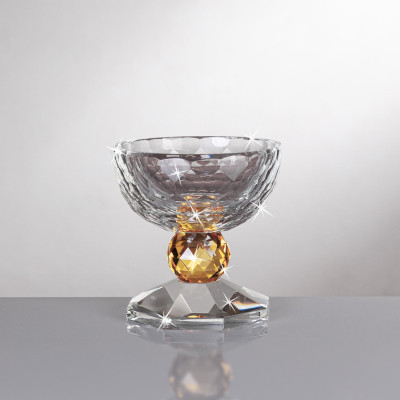  Ranoldi - Alzatina in cristallo di design - Colore: Trasparente/Ambra - SKU: CBB486 