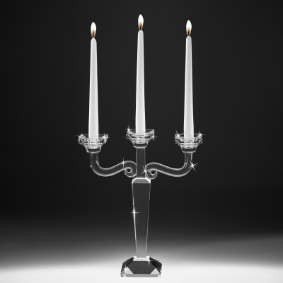 Ranoldi - Candeliere a 3 bracci in cristallo dal design moderno ed elegante - Colore: Trasparente - SKU: CX5074