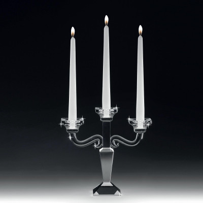 Ranoldi - Candeliere a 3 fuochi in cristallo - Colore: Trasparente - SKU: CX5003