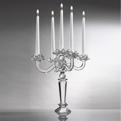 Ranoldi - Candeliere a 5 braccia dal design moderno in cristallo - Colore: Trasparente - SKU: C6097