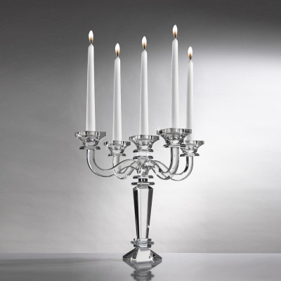 Ranoldi - Candeliere a 5 braccia in cristallo dal design moderno - Colore: Trasparente - SKU: C6088