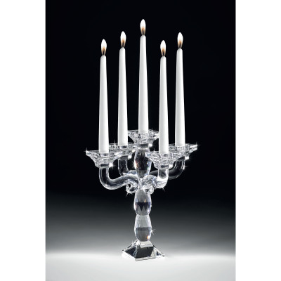 Ranoldi - Candeliere con 5 fuochi in cristallo - Colore: Trasparente - SKU: CX5106