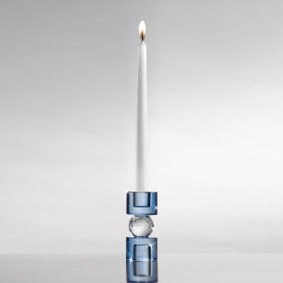 Ranoldi - Candeliere in cristallo con 1 fuoco dal design moderno ed elegante - Colore: Blu - SKU: C6100