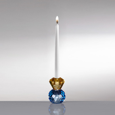 Ranoldi - Candeliere in cristallo dal design elegante - Colore: Blu/Oro - SKU: CBB463