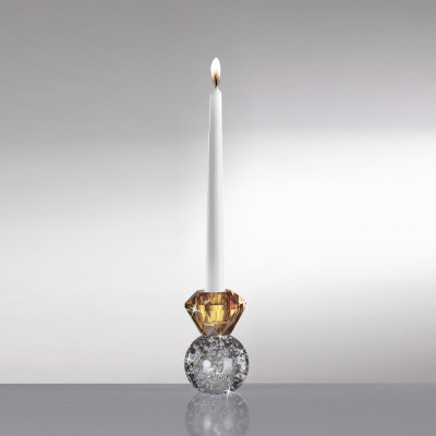 Ranoldi - Candeliere in cristallo dal design elegante - Colore: Trasparente/Ambra - SKU: CBB460