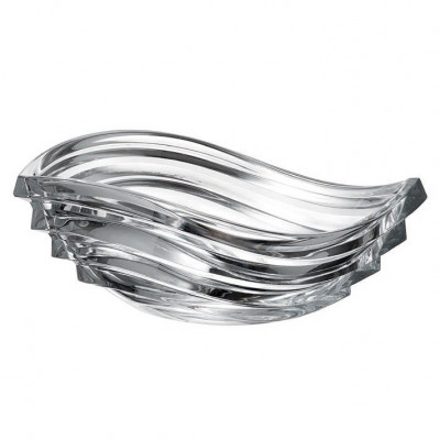 Ranoldi - Centrotavola in cristallo dal design moderno ed elegante - Colore: Trasparente - SKU: BH224