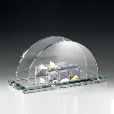  Ranoldi - Porta tovaglioli verticale con dettagli in cristallo taglio diamante - Colore: Trasparente - SKU: C5414 