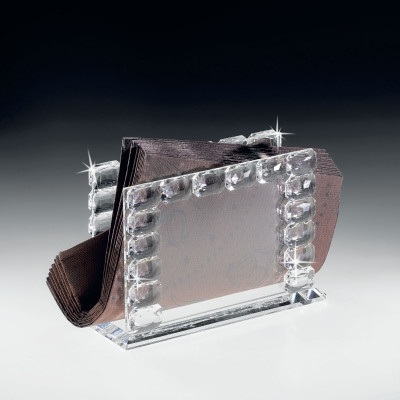  Ranoldi - Portasalviette da tavola in cristallo - Colore: Trasparente - SKU: CBB156 