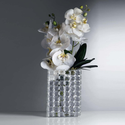 Ranoldi - Vaso in cristallo dal design moderno - Colore: Trasparente - SKU: CX5338