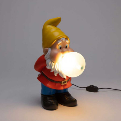  Seletti - Gummy snooping - Lampada da tavolo in resina con USB dal design moderno - Colore: Giallo/Arancione - 1 Lampadina E14 2W - Lumen 185 - Gradi Kelvin 2700k Luce Calda - SKU: 07142 