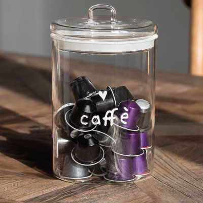 Simple Day - Caffè - Barattolo ermetico in vetro per caffè - Colore: Trasparente - SKU: 10012362