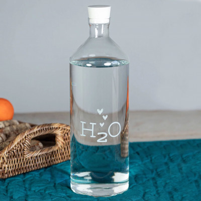 Simple Day - H2O - Bottiglia in vetro per acqua - Colore: Trasparente - SKU: 10012309
