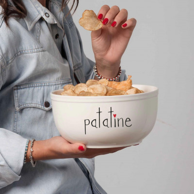  Simple Day - Patatine - Insalatiera in ceramica dal design moderno ed elegante - Colore: Bianco - SKU: 10010918 