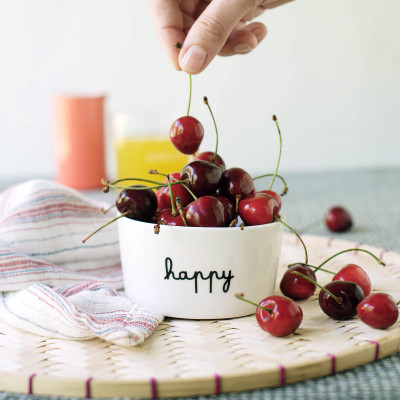 Simple Day - Happy Cuore - Set 2 coppette in ceramica - Colore: Bianco - SKU: 10010734