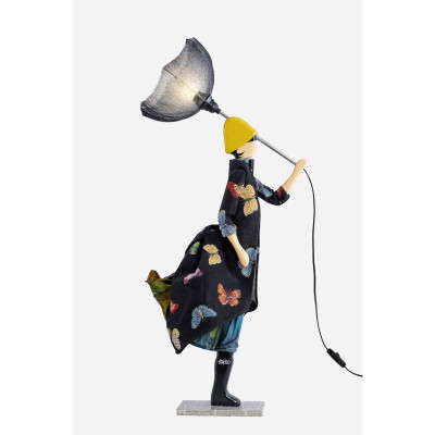  Skitso - Gold - Lampada da tavolo con paralume in tessuto "Little Girl" Flaia - Colore: Nero - 1 Lampadina E14 40W - 20 - SKU: FLAIA 