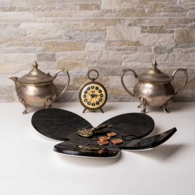  Vesta - Fiori - Svuotatasche - Colore: Nero - SKU: 0250513 