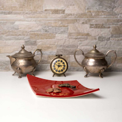  Vesta - Quadri - Svuotatasche - Colore: Rosso/Bianco - SKU: 0260587 