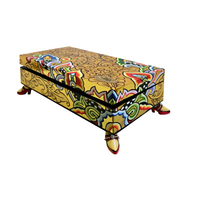 Tom's Drag - Scatola porta gioie in legno dal design eclettico - Colore: Oro - SKU: TOM004313