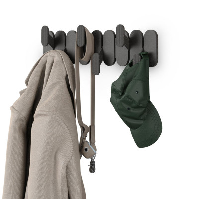  Umbra - Tempo - Appendiabiti da parete con 6 ganci - Colore: Nero - SKU: 1022941-040 