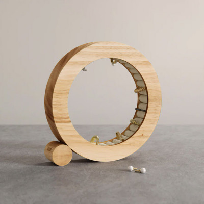 Umbra Ferris Portagioielli con cuscino imbottito in velluto Colore: Legno Naturale