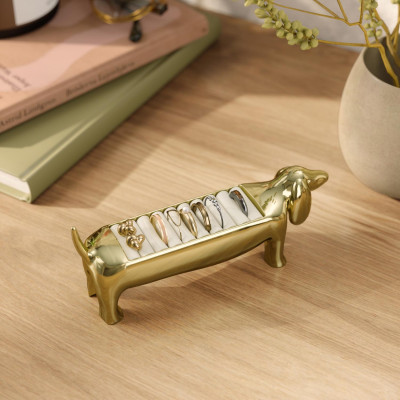 Umbra - Dachsie - Portagioielli dal design moderno - Colore: Ottone - SKU: 299245-104