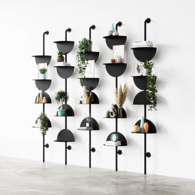 Umbra - Solis - Scaffale da parete regolabile in metallo - Colore: Nero - SKU: 1021262-040