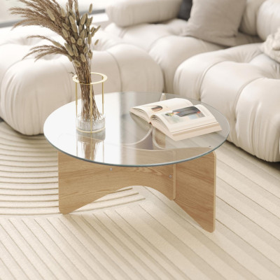 Umbra - Madera - Tavolinetto da salotto dal design moderno - Colore: Legno Naturale - SKU: 1018611-390