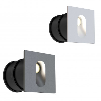 Maytoni - Via Urbana - Faretti da incasso a LED con struttura in alluminio quadrata in stile moderno - 1 Lampadina Led Integrato 3W - Lumen 70 - Gradi Kelvin 4000k Luce Naturale - 44 - SKU: O022-L3