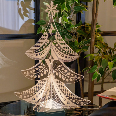  Vesta - Albero di natale in plexiglass illuminato a led - Colore: Verdone Led Integrato 12W - Gradi Kelvin 3000k Luce Calda - SKU: 0109897 