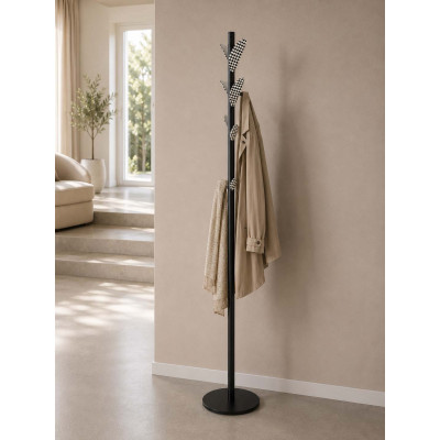 Vesta - Simply - Appendiabiti da terra in metallo e pomelli in plexiglass decoro Foulard - SKU: 04285D47