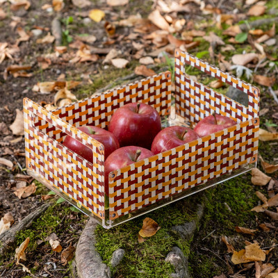  Vesta - Like Water - Cassetta porta frutta in plexiglass dal design elegante - Colore: Arancione - SKU: 0438650 