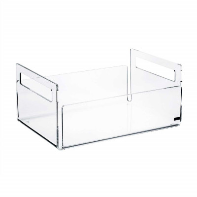 Vesta Like Water Cassetta frutta con struttura in plexiglass dalle linee moderne ed eleganti Colore: Trasparente