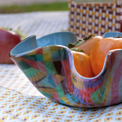 Vesta - Soft - Centrotavola piccolo in plexiglass dal design moderno decoro Rainbow - SKU: 09103D48