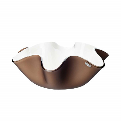 Vesta Soft Centrotavola piccolo in plexiglass dalle linee moderne Colore: Marrone